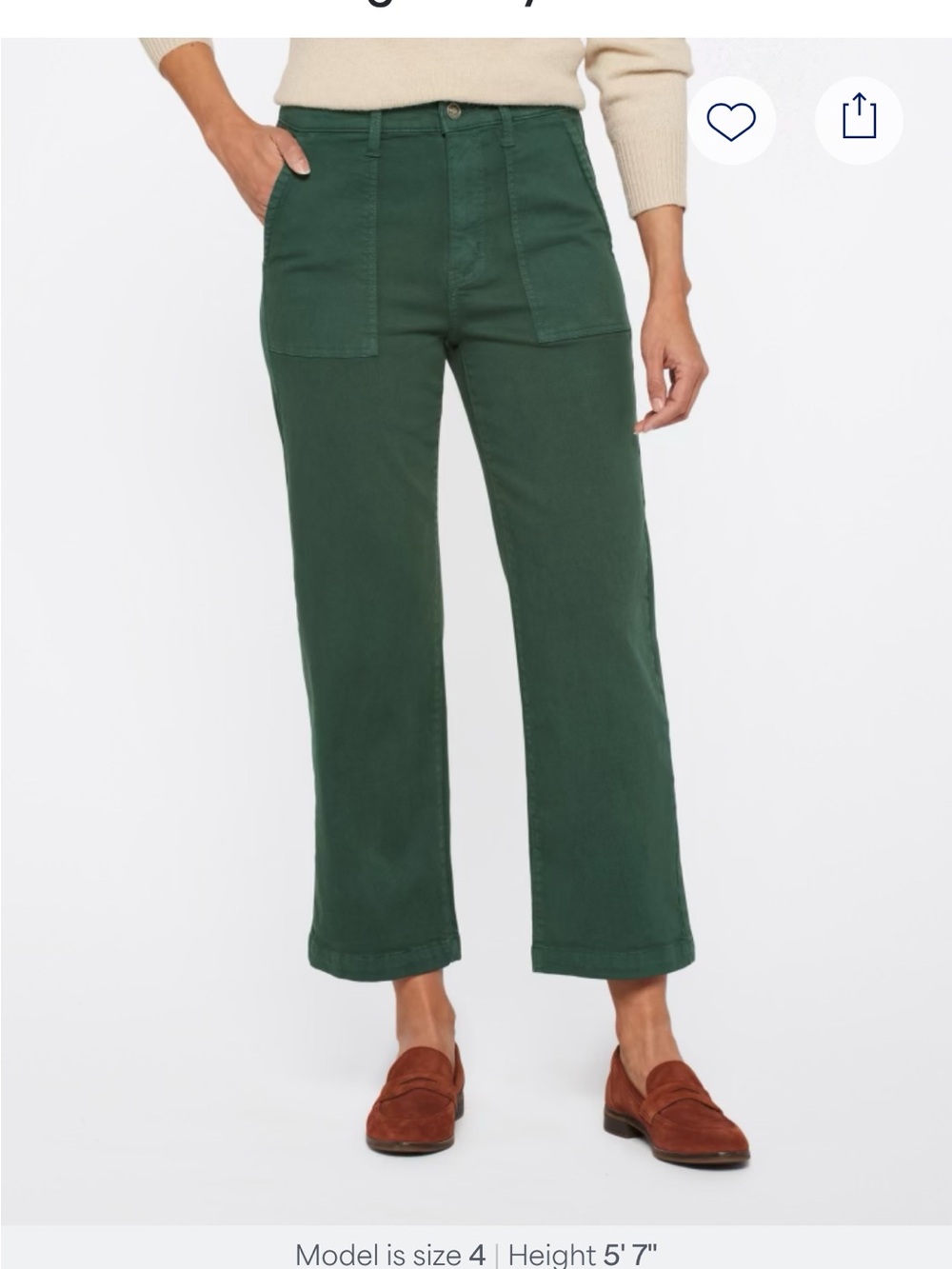 Studio Blue Dawn Wide Leg Utility Pants in Dark Green